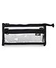 QIPS Transparent 2 Compartments Pencil Pouch - Black