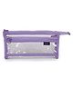 QIPS Transparent 2 Compartments Pencil Pouch - Lavender