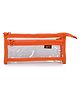 QIPS Transparent 2 Compartments Pencil Pouch - Orange