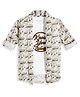 Charchit Cotton Blend Woven Full Sleeves Abstract Printed Shirt With Inner Tee - White