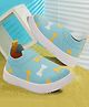 PASSION PETALS Abstract Designed Slip On Shoes - Light Blue