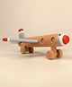 Playbox Wooden Moving Wheels Aeroplane/Airplane Toy Vehicle for Kids Toddler & Children Toy Set