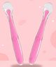 Nicety 2Pc Baby Silicone Feeding Spoon, Soft, BPA Free & Food Grade Safe for Gums and Teeth, Non-Toxic, Easy to Hold for 4+ Months Infants & Toddlers (Pink)