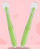 Nicety 2Pc Baby Silicone Feeding Spoon, Soft, BPA Free & Food Grade Safe for Gums and Teeth, Non-Toxic, Easy to Hold for 4+ Months Infants & Toddlers (Green)