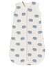 ZIKKU Baby Sleeping Sack, 100% Cotton, Wearable Blanket for Newborns and Toddlers, Lightweight, Breathable, Double Zipper - Elephant -6-12 Months