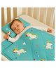 Zikku Baby Bedding Set Unicorn Print (Quilt + Pillow + Diaper changing pad) - Turquoise
