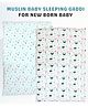 Zikku Baby Muslin Cotton Multipurpose Everyday Gaddi Mattress for Holding Sleeping Playing Diaper Changing Cutie Print ( Pack of 2)