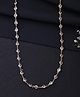 VALLEY OF JEWELLERY Gold Plated Heart Shaped Stone Studded Chain - Gold
