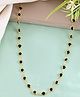 VALLEY OF JEWELLERY Gold Plated Black Stone Studded Women Chain - Gold