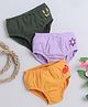 BABY NATION Cotton Knit Pack Of 3 Floral & Apple Printed Panties - Multi Colour