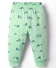 Ollypop Interlock Knit Full Length Lounge Pant With Vehicle Print - Light Green