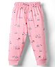 Ollypop Interlock Knit Full Length Lounge Pant With Vehicle Print - Pink