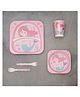 The Bamboo Co Magical Mermaid Bamboo Kids Dinner Set of 5- Pink