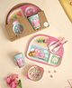 The Bamboo Co Observant Owl Bamboo Kids Dinner Set of 5- Pink