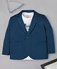 Rikidoos Full Sleeves Textured Blazer With Brooklyn Text Printed Tee - Blue & White