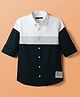 Pine Kids Cotton Woven Full Sleeves Solid Shirt - Navy Blue