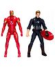 WOW Toys Delivering Joys of Life Pack of 2 action figure, Iron and Captain Super Hero- Multicolour