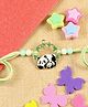Asthetika Panda Kids Rakhi with Roli Chawal - Green