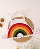 20534783 - Woonie Cotton Knit Sleeveless Rainbow Crochet Embroidered Top - Multi Colour