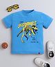 tiny toonzzz Cotton Knit Half Sleeves Dinosaur Printed Tee - Blue