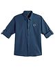 Charchit Cotton Woven Full Sleeves Abstract Patch Detailed Shirt - Blue
