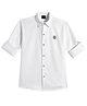 Charchit Cotton Woven Full Sleeves Abstract Patch Detailed Shirt - White