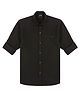 Charchit Linen Woven Full Sleeves Solid Shirt - Black