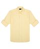 Charchit Linen Woven Full Sleeves Solid Shirt - Lemon