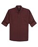 Charchit Linen Woven Full Sleeves Solid Shirt - Violet