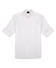 Charchit Linen Woven Full Sleeves Solid Shirt - White