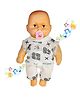 FunBlast Boy Doll Toy with Touch Sensors, Light, Sound and Dress - White