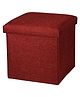 FunBlast Portable & Foldable Storage Stool with Seat Cushion  Red