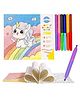 FunBlast Cartoon Theme Doodle Coloring Book with 6 Pcs Sketch Markers - Multicolor