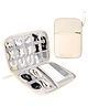 FunBlast Multipurpose Zipper Electronic Accessories Storage Case  Beige
