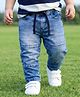 Babyoye Woven Full Length Solid Denim Jeans - Blue