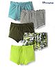Honeyhap  Premium Knit Trunks  With Bio Finish & Stripes Pack of 5 - Bright White Cypress Bright White & Acid Lime