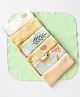OHMS Interlock Knit Wash Cloth with Animal Print Pack of 7 L 22 x B 22 cm - Light Green Beige & White
