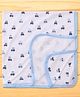 OHMS Interlock Knit Towel with Tractor Print L 78 X B 69 cm - Light Blue