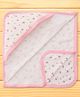 OHMS Interlock Knit Hooded Towel with Floral Print L 78 X B 69 cm - Pink