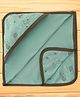OHMS Interlock Knit Hooded Towel with Jungle Theme Print L 78 X B 69 cm - Teal Blue
