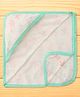 OHMS Interlock Knit Hooded Towel with Sea Life Print L 78 X B 69 cm - Aqua Blue