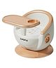 Babyhug 3-in-1 Convertible Baby Booster Chair with Feeding Tray - White Orange| Safety Harness| Removable Feeding Tray| Soft Cushion Seat| Feeding Chair| Toddler Seat