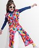 OLLINGTON ST. Cotton Full Sleeves Top & Printed Dungaree With Floral Print - Multicolour