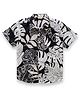 JusCubs Cotton Woven Half Sleeves Leaves Printed Shirt - Black