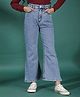 CRIMSOUNE CLUB Cotton Woven Solid Bootcut Jeans - Blue