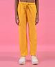 CRIMSOUNE CLUB Cotton Woven Solid Track Pants - Mustard