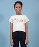 CRIMSOUNE CLUB Cotton Woven Little Moments Text Printed Tee - White