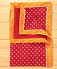 Exclusive from Jaipur Cotton Knit Towel & Wrappers With Lace Detailing - Red & Yellow