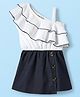 CrayonFlakes Knit Sleeveless Frill Detailed Jumpsuit - Off White
