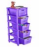 JD Fresh 5-Tier Modular Plastic Storage Cabinet Organize for Toy Organizer - PURPLE